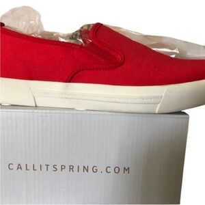 Call It Spring White Sneakers RED